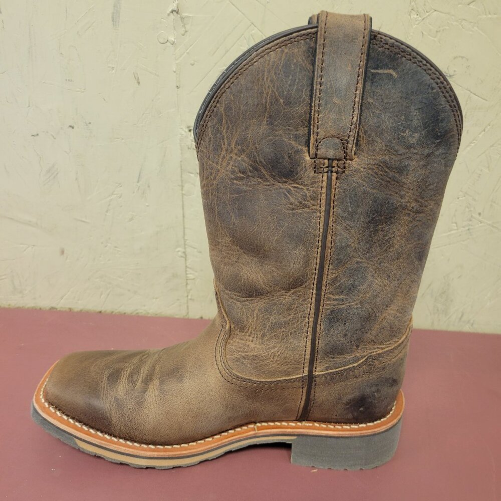 NEW Double H Trinity Maxflex Roper Buffalo leather women's work boots 9M 10M